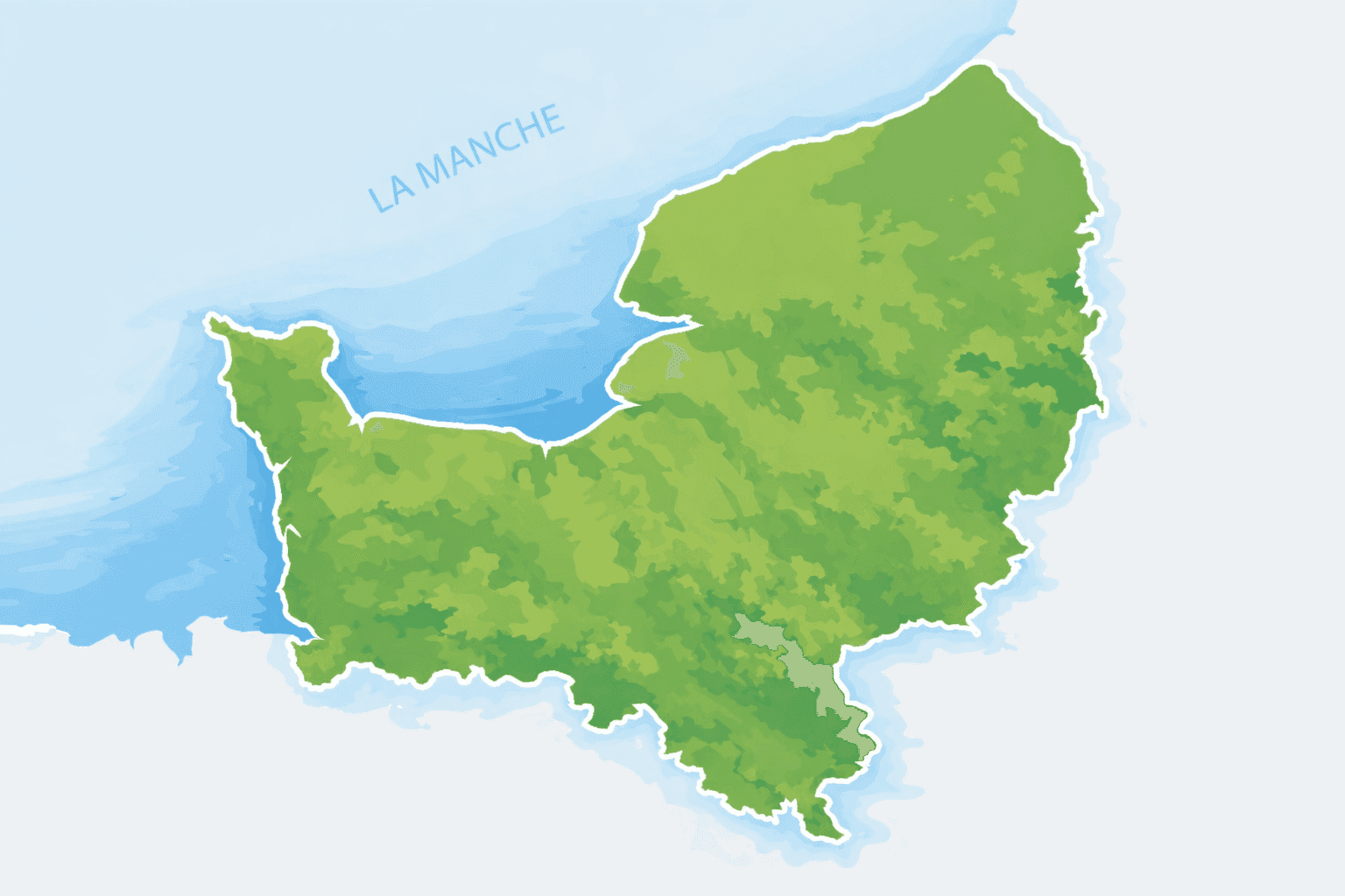 Normandie vue aérienne stylisée